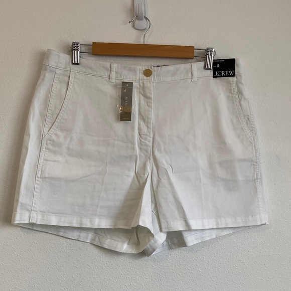 J.‎ Crew Women's 4" heritage chino short White Size 12 - Picture 2 of 6